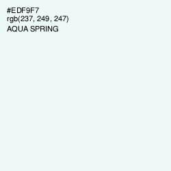 #EDF9F7 - Aqua Spring Color Image